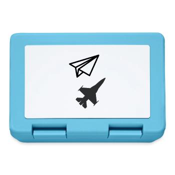 Paper airplane - Keeping your child's soul - Lunchbox - sapphire blue - Front