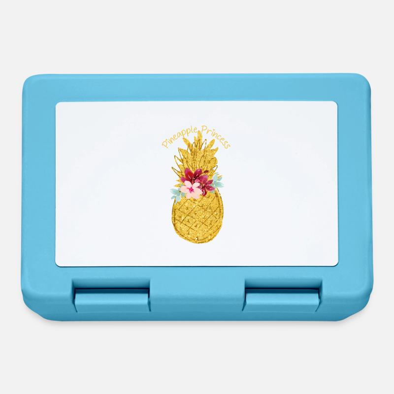 pineapple princess pineapple flower - Lunchbox - sapphire blue