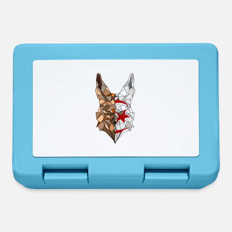 Fennec polygone drapeau de l'Algérie - Boîte à goûter - bleu saphir