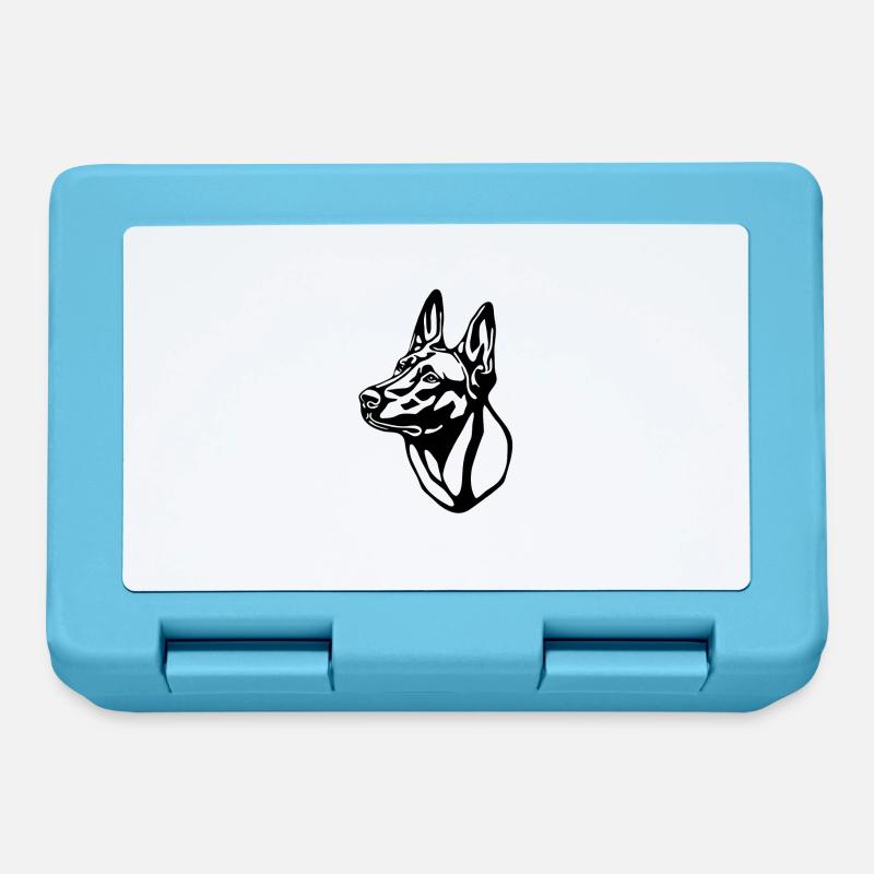 1 Malinois WHITEBackgroundohnetext - Brotdose - Saphirblau