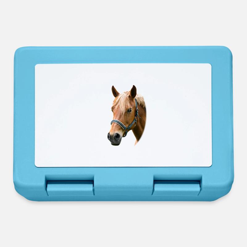 Cheval. Cheval. - Boîte à goûter - bleu saphir