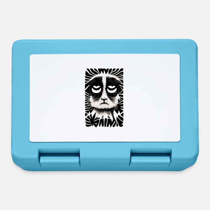 Perched cat 002 - Lunchbox - sapphire blue