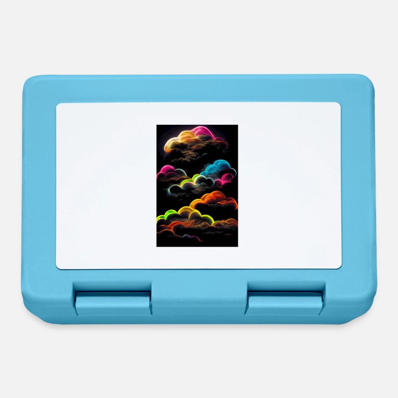 Neon Clouds - Brotdose - Saphirblau