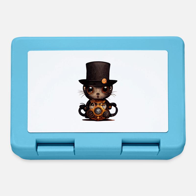 Chat élégant - Boîte à goûter - bleu saphir