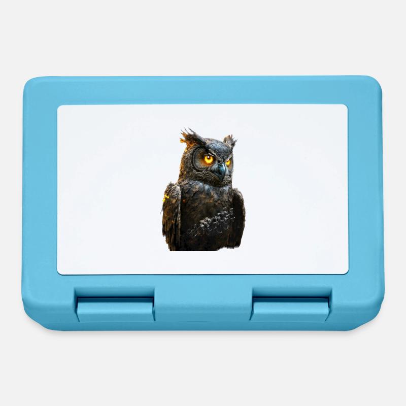 Hibou III - Boîte à goûter - bleu saphir