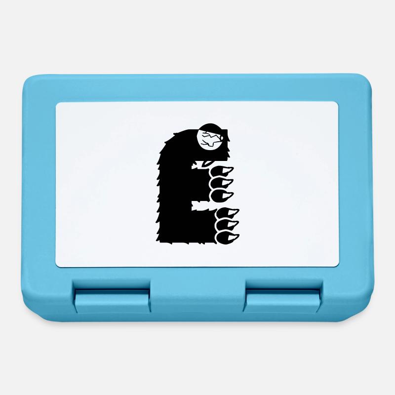 Lettre monstre E - Boîte à goûter - bleu saphir