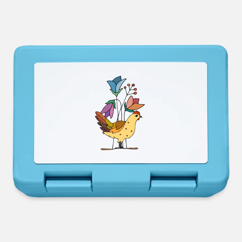 Poule - Boîte à goûter - bleu saphir