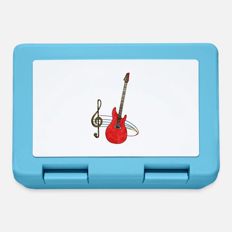 guitare - Boîte à goûter - bleu saphir