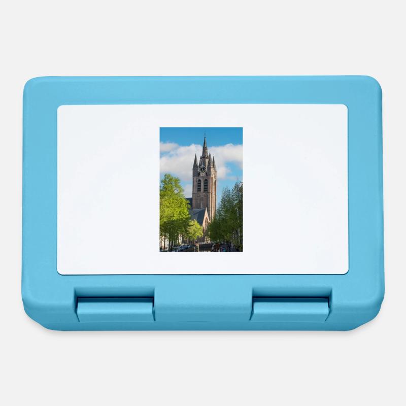 Vieille église (Oude Kerk) à Delft, Pays-Bas - Boîte à goûter - bleu saphir