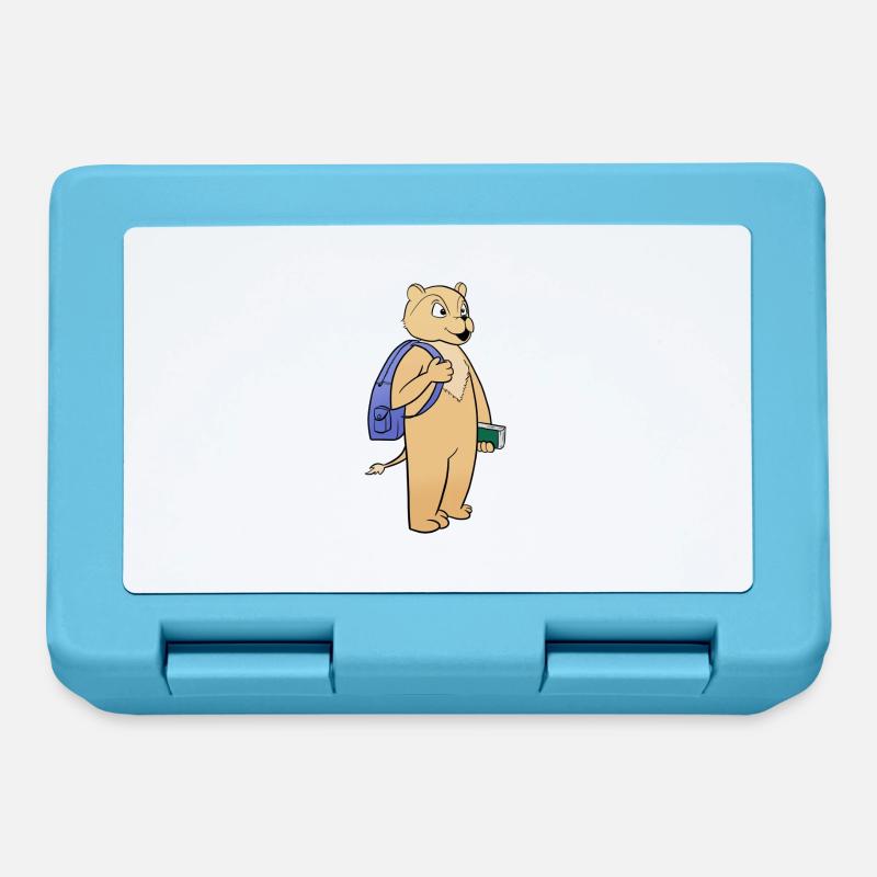 Lion - Boîte à goûter - bleu saphir