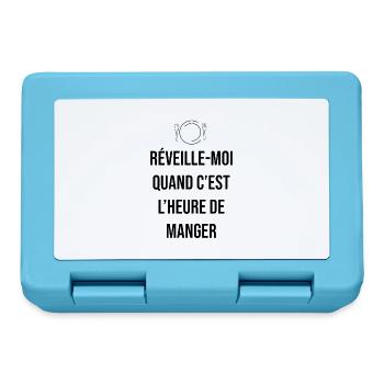 Réveille moi quand c'est l'heure de manger - Boîte à goûter - bleu saphir - Devant