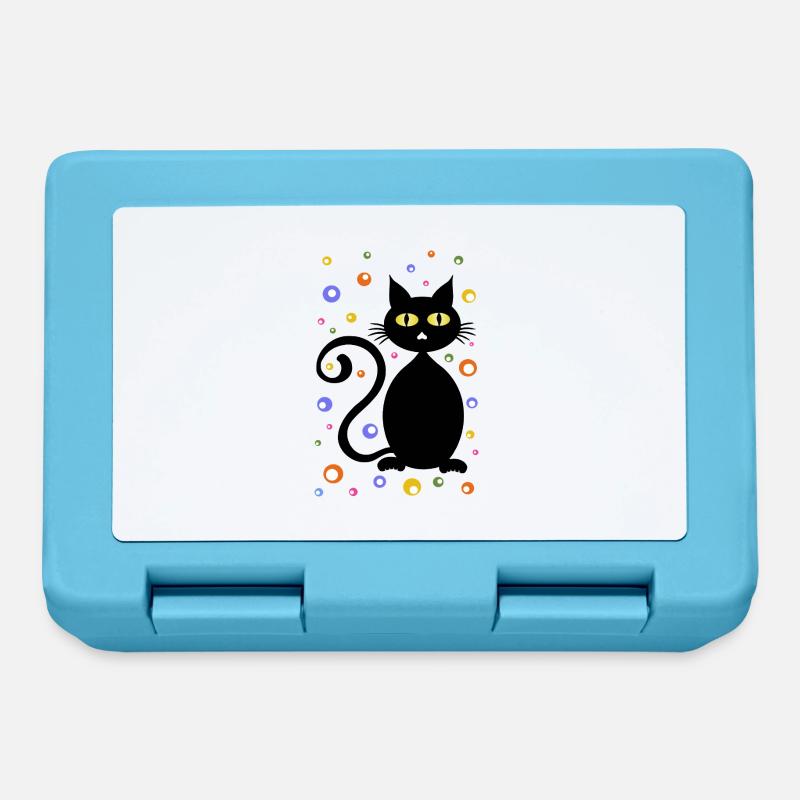 Chat - Boîte à goûter - bleu saphir