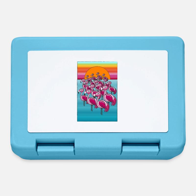 Flamingosssss - Brotdose - Saphirblau