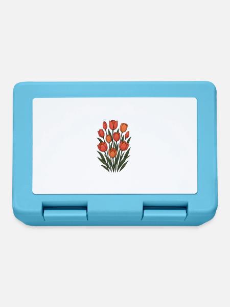 Tulips - Lunchbox - sapphire blue