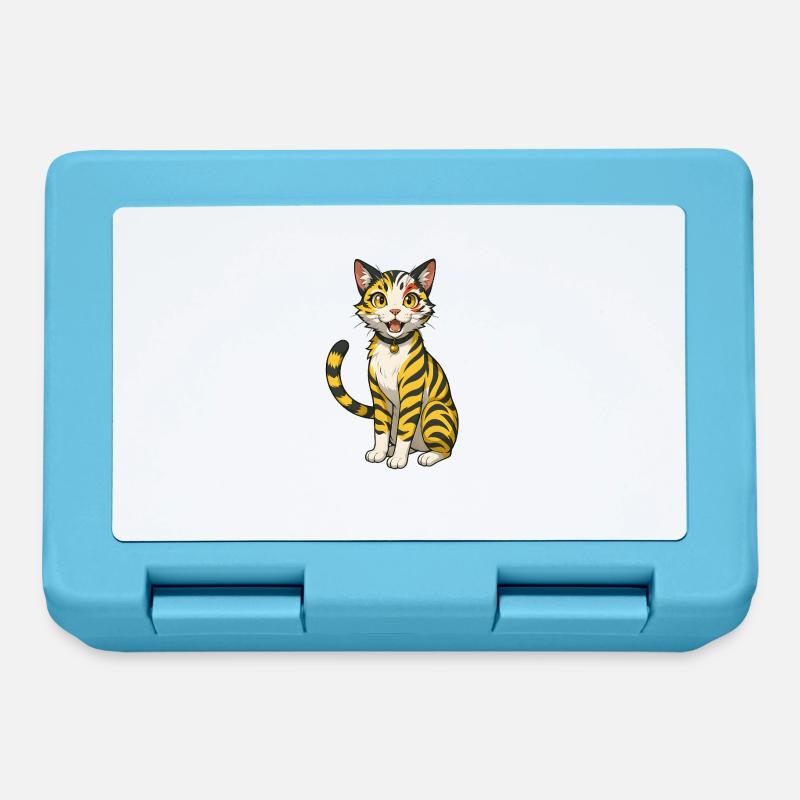 Chat Knuffy - Boîte à goûter - bleu saphir