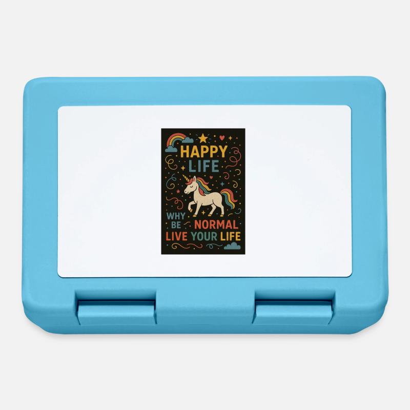 Why be normal - unicorn - Lunchbox - sapphire blue