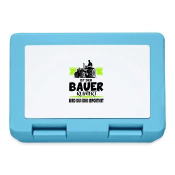 Ist der Bauer ruiniert Demostration Protest - Brotdose - Saphirblau - Vorne
