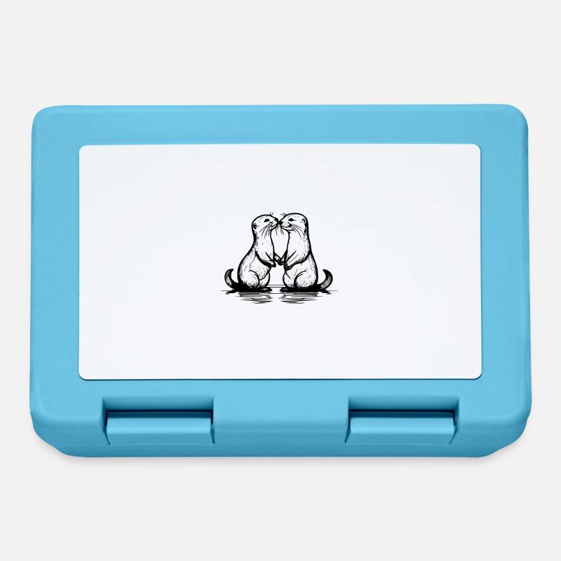 Two Otters - Lunchbox - sapphire blue