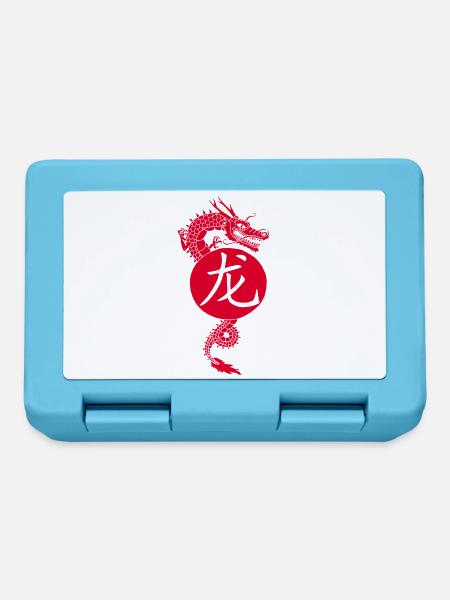 chinesischer roter drache - Brotdose - Saphirblau
