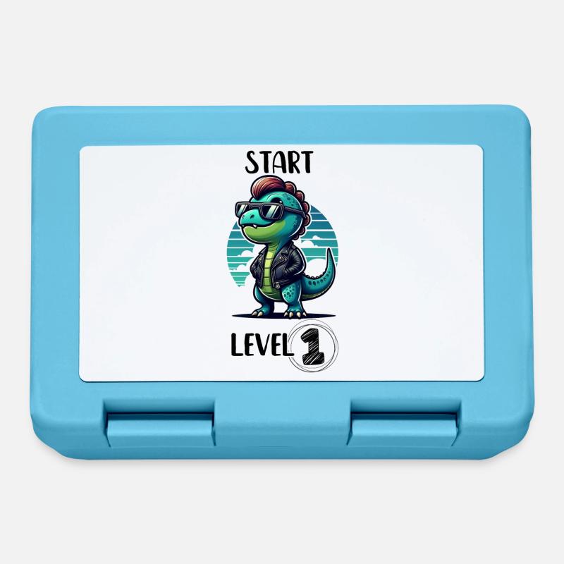 Start Level 1 - Dino Einschulung - Brotdose - Saphirblau