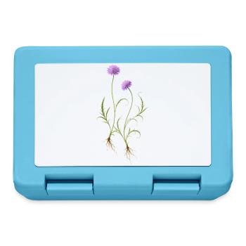 Meadow Flower Nature Illustration - Lunchbox - sapphire blue - Front