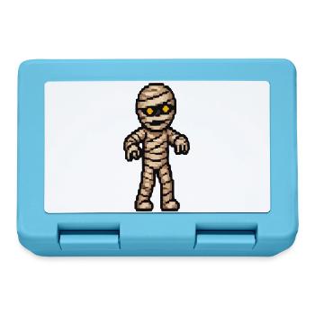 Pixelmummy mit goldenen Augen - Brotdose - Saphirblau - Vorne
