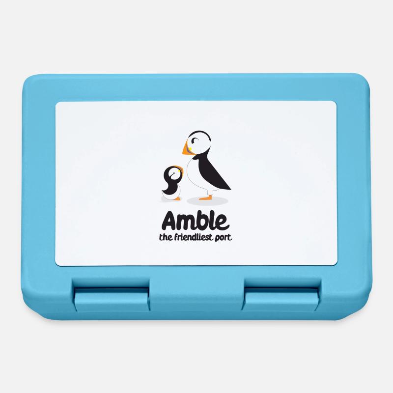 Amble Puffins - Lunchbox - sapphire blue