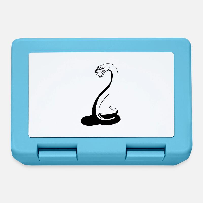 serpent - Boîte à goûter - bleu saphir