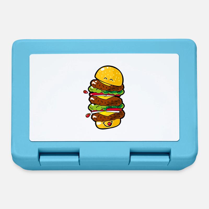 Smiley Big Burger - Boîte à goûter - bleu saphir