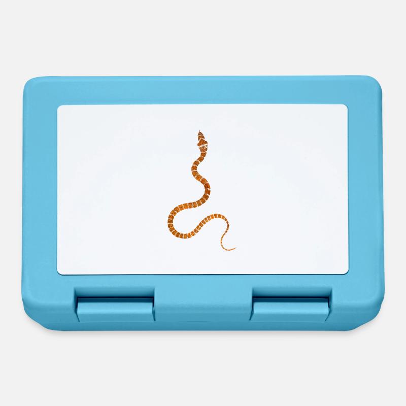 serpent - Boîte à goûter - bleu saphir