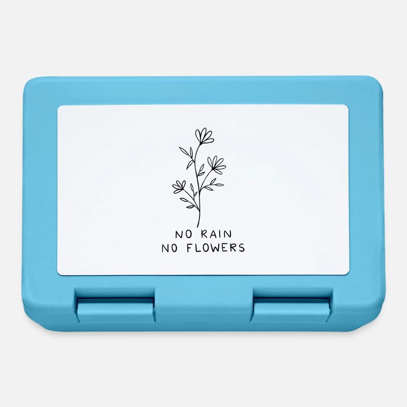 Pas de pluie pas de fleurs - Boîte à goûter - bleu saphir