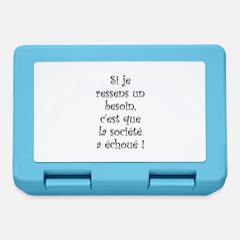 phrase fun - Boîte à goûter - bleu saphir
