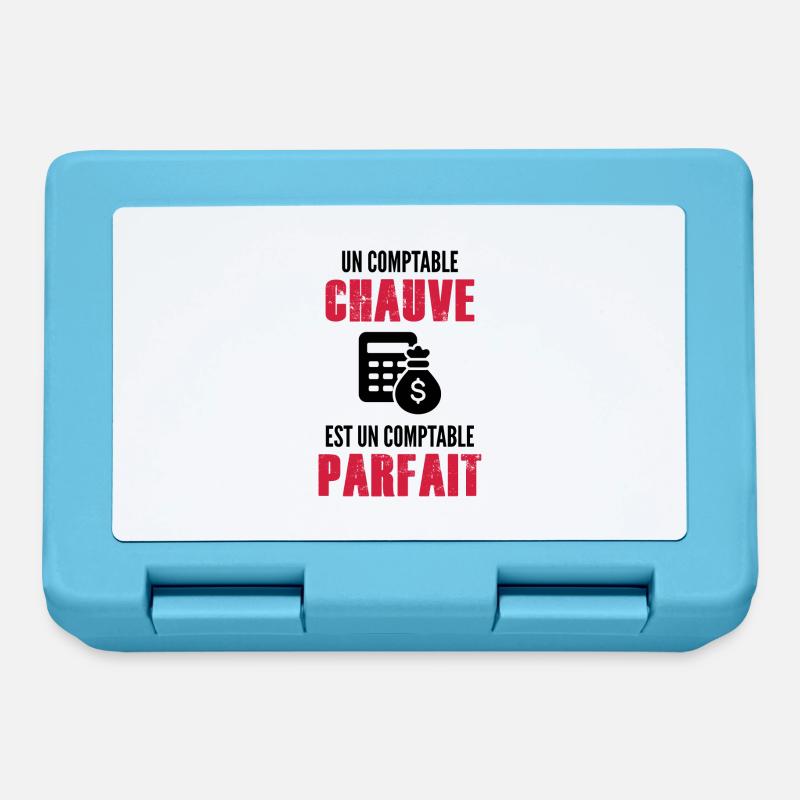 un Comptable chauve est un Comptable parfait - Boîte à goûter - bleu saphir