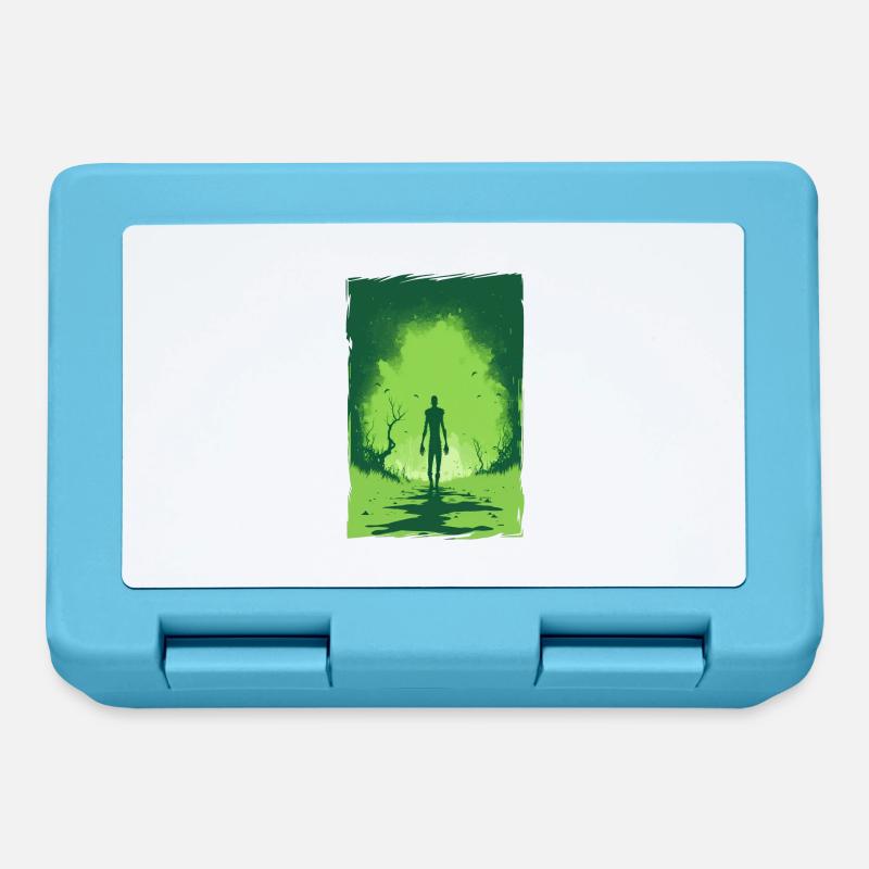 Zombie Illustration Minimaliste Design - Boîte à goûter - bleu saphir