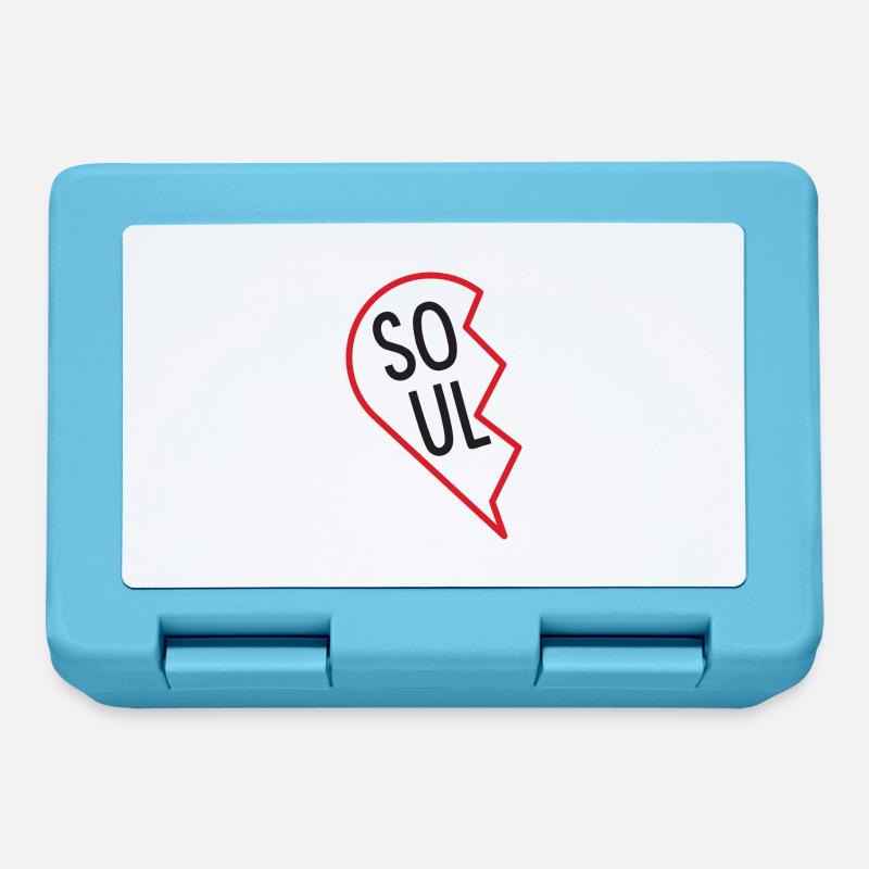 half heart (1/2) - Gift idea - Soulmate - Lunchbox - sapphire blue