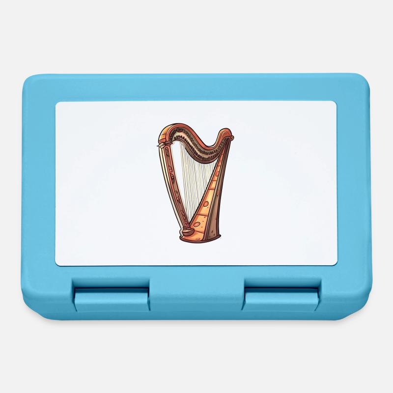 Harp in comic style - Lunchbox - sapphire blue
