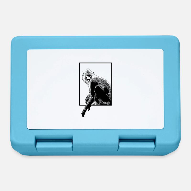 Monkey Hanuman Langure - Lunchbox - sapphire blue