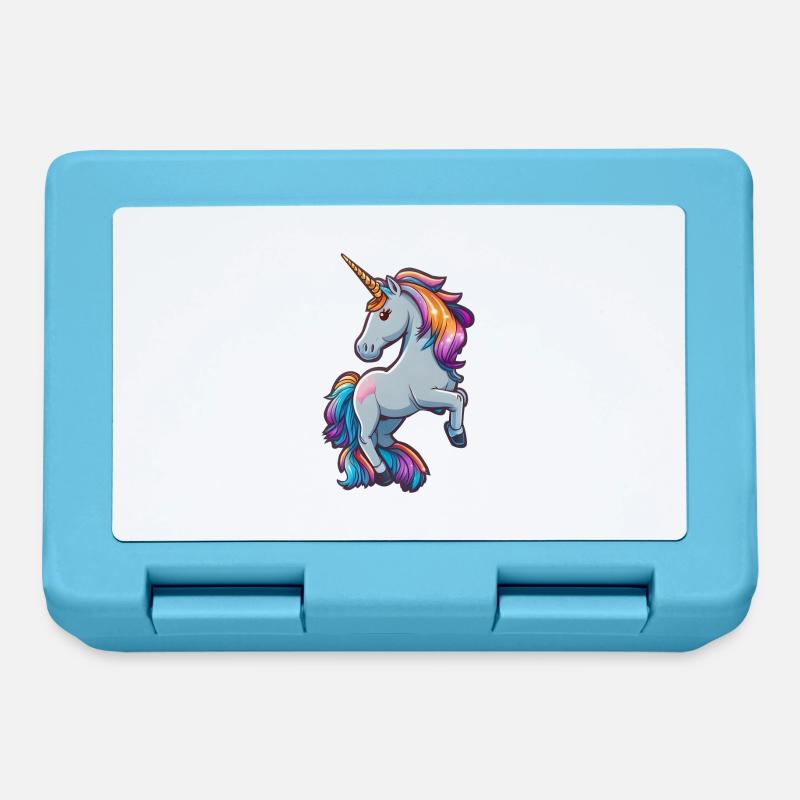 mignon petite licorne - Boîte à goûter - bleu saphir
