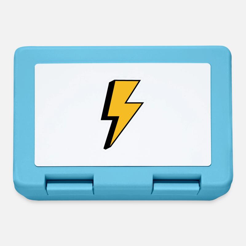 Retro Lightning - Lunchbox - sapphire blue