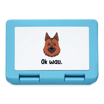 Ok wau mit German Shepherd Hundeliebhaber - Brotdose - Saphirblau - Vorne