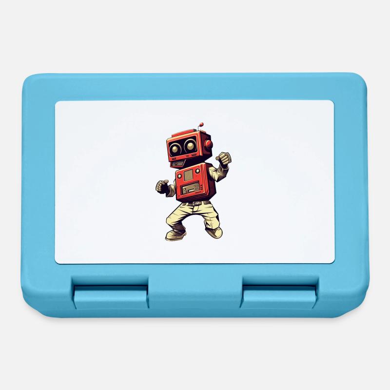Dancing Robot Man - Brotdose - Saphirblau