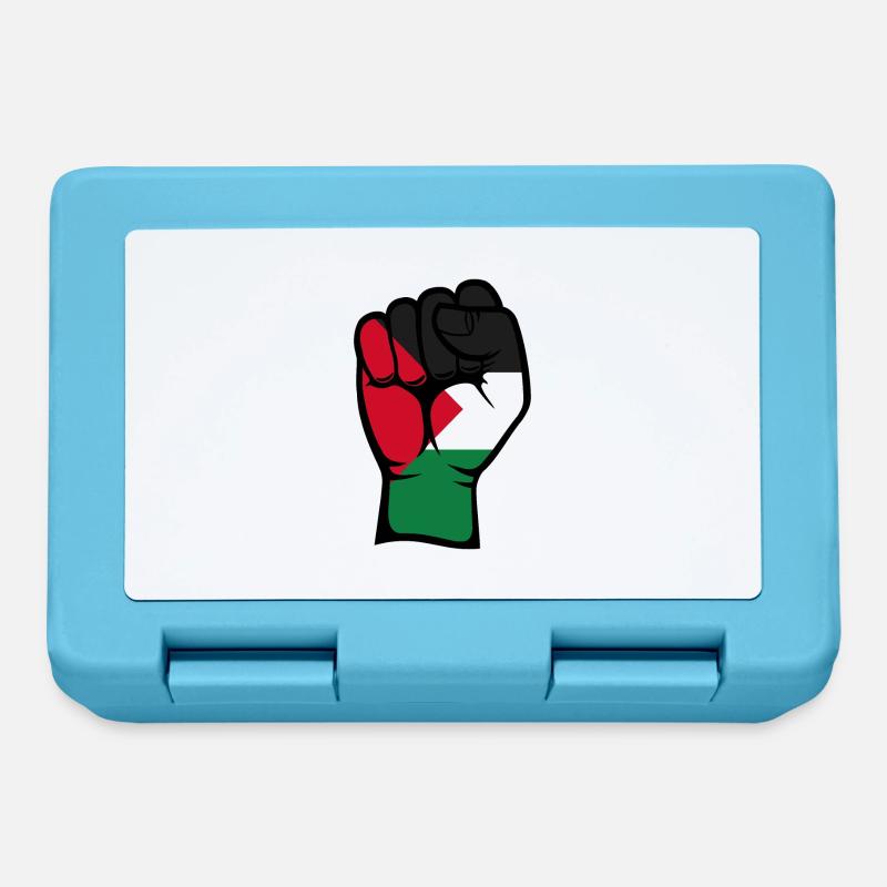 Symbole du poing du drapeau de la Palestine - Boîte à goûter - bleu saphir