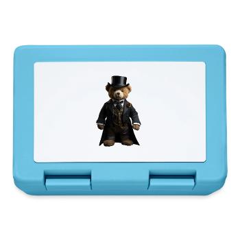 Ours en peluche en queue-de-pie noire - Boîte à goûter - bleu saphir - Devant