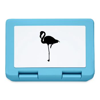 Flamants roses - Boîte à goûter - bleu saphir - Devant