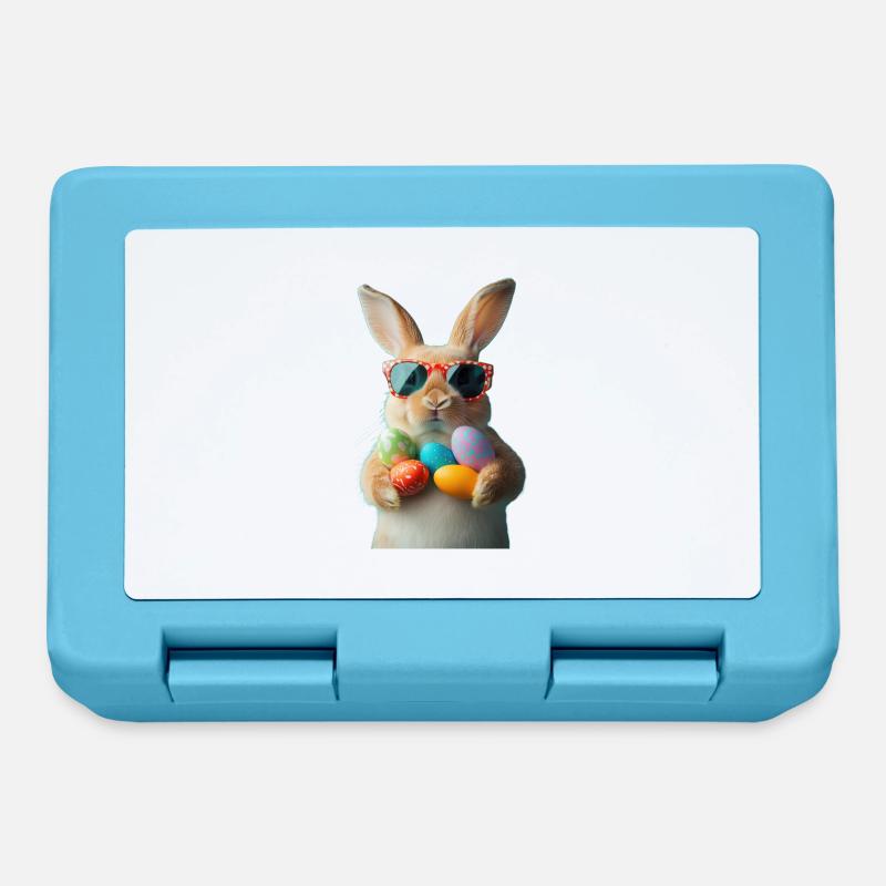 Lapin de Pâques - Boîte à goûter - bleu saphir