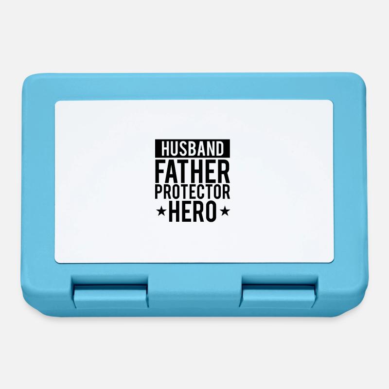 husband father protector hero - Brotdose - Saphirblau