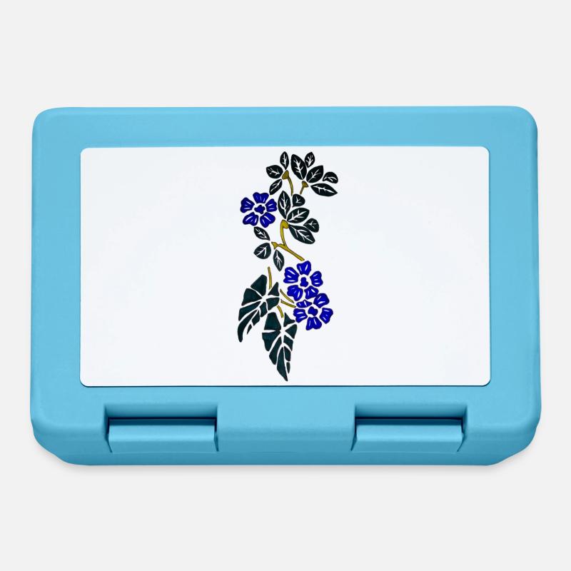 Vrille de fleur bleu nuit - Boîte à goûter - bleu saphir