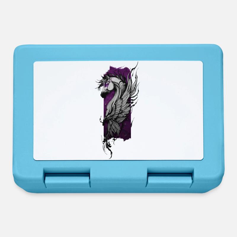 Celestial Harmony: Winged Horse - Lunchbox - sapphire blue