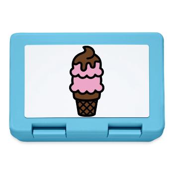 Eiswaffel Eiscreme Icon - Lunchbox - sapphire blue - Front
