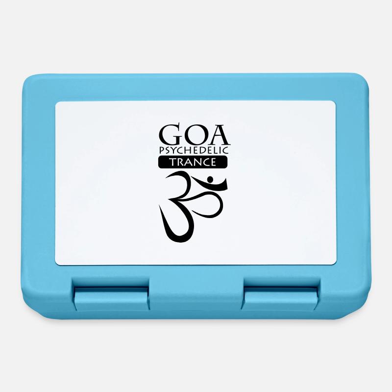 Goa Psychedelic Trance Logo - Brotdose - Saphirblau